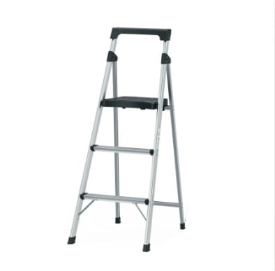 Escalera tubular 3 peldaños, plegable - truper